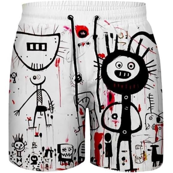 GINGTTO Men's Beach Shorts Bathing Suits with Mesh Lining - Picture 7 of 7